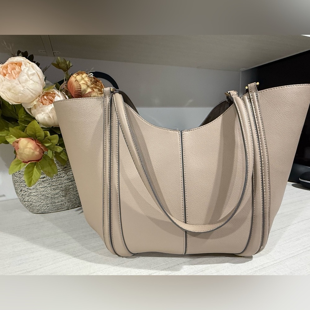Zara Taupe Shopper Maxi Tote